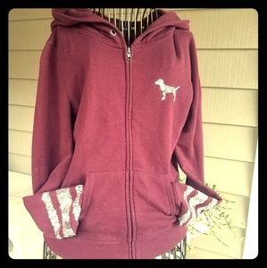 Pink zip up hoodie